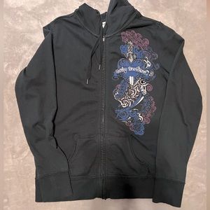 Harley-Davidson zip up lightweight hoodie, size large, great shape